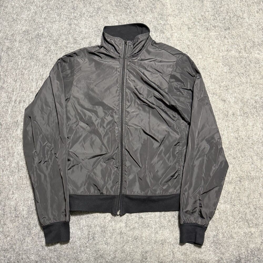 Vintage American Apparel Nylon Jacket Small Black Made In USA Windbreaker Bomber